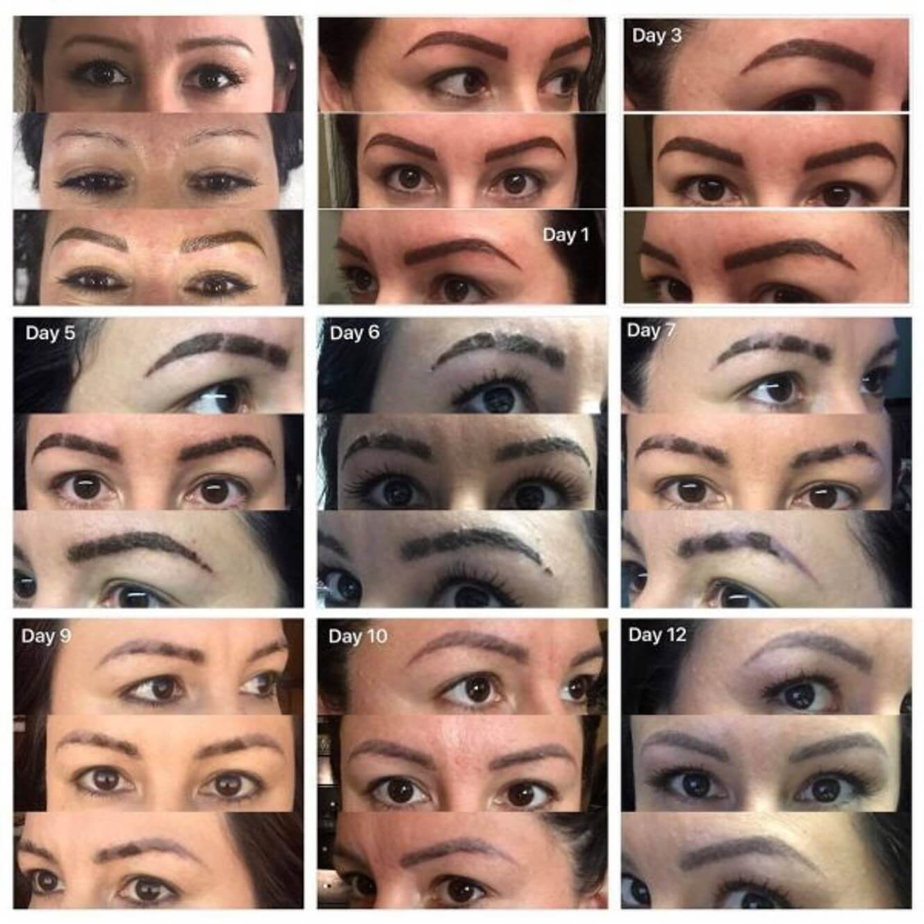 microblading healing process day by day process