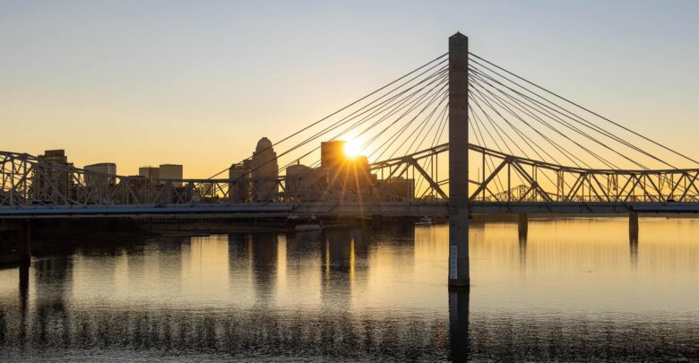 A bridge in Louisville that makes you think about the top bucket list destinations in Kentucky