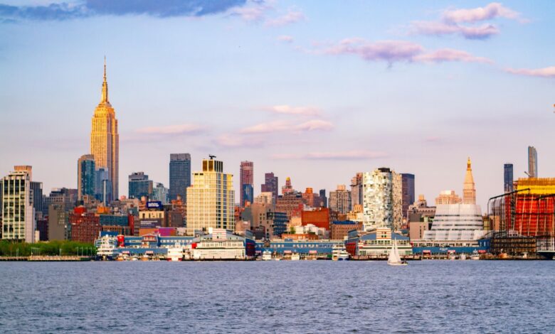 New Jersey skyline to symbolize the Hoboken vs. Bloomfield debate