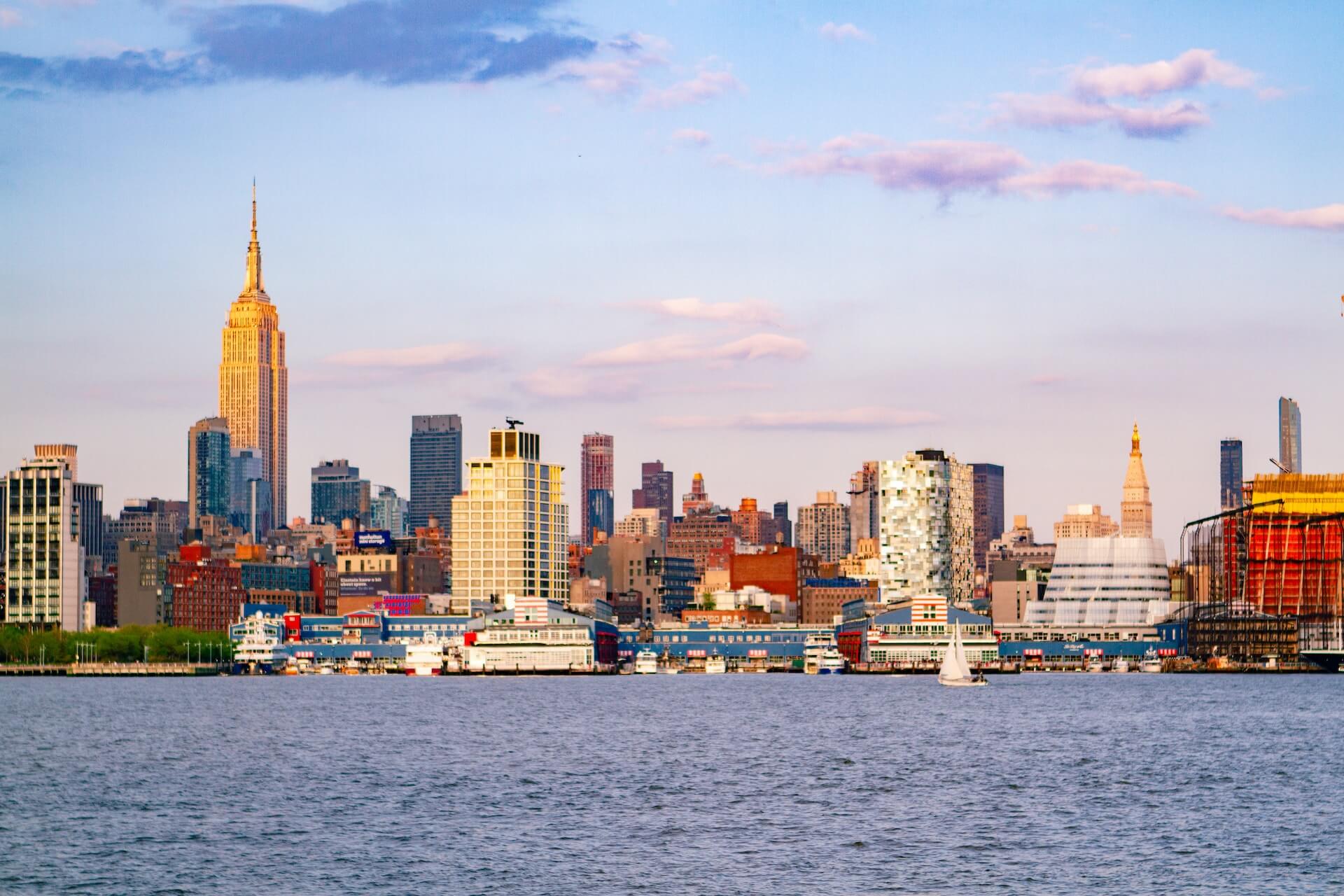 New Jersey skyline to symbolize the Hoboken vs. Bloomfield debate